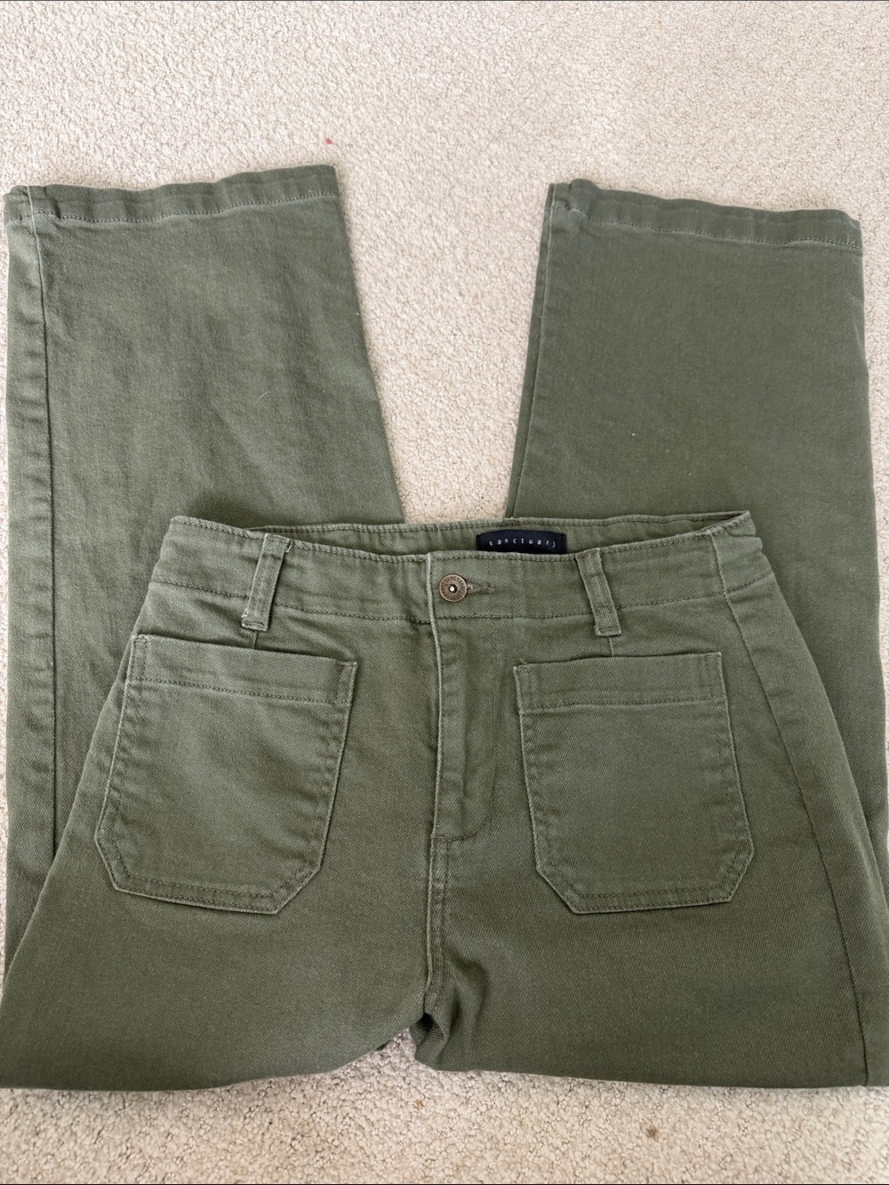 Sanctuary Olive Green Wide-Leg Jeans - Picture 5 of 5